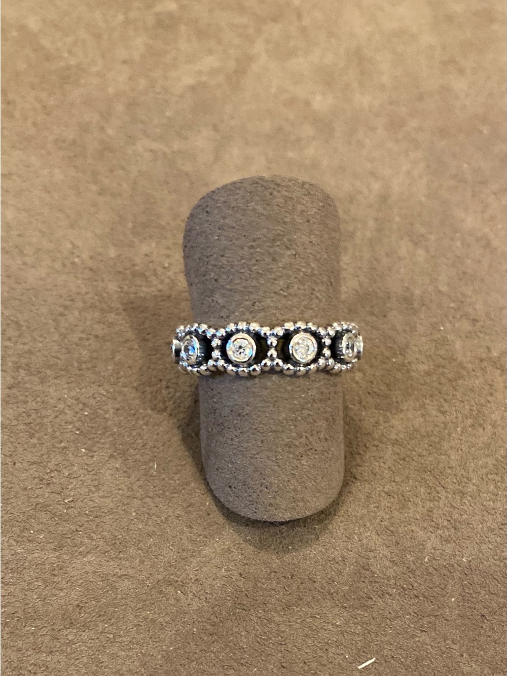 Pandora- Her Majesty stackable eternity band   Sterling Silver/ Sz 6